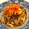 悠LOVE航's cooksnap of when they made 牛肉のスタミナ炒めキムチ盛り.