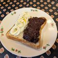 龍青空ママ's cooksnap of when they made ゆで卵とあんバターのトースト♪.
