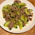 はーくんごーごー's cooksnap of when they made ✜豚肉ときゅうりの中華炒め✜.