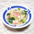 ＠迷子＠'s cooksnap of when they made 青梗菜のふわふわカニカマあんかけ♪.