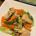 kuuchan86's cooksnap of when they made 鶏胸青梗菜しめじオイスターソース炒め.