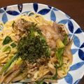 てるやまもみじ's cooksnap of when they made お店の味！！豚肉とネギの和風パスタ☆.