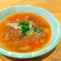 ちーまぐ's cooksnap of when they made ナスいっぱいトマトスープ♪.