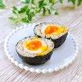Satoco❋'s cooksnap of when they made 味付け卵で作るスコッチエッグ風おにぎり.