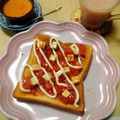 うたかた。's cooksnap of when they made *スイチリdeトマトとチーズのトースト*.