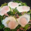 ゆるмαмα's cooksnap of when they made ほうれん草の巣ごもり風目玉焼き✨.