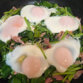 ゆるмαмα's cooksnap of when they made ほうれん草の巣ごもり風目玉焼き✨.