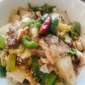 可花のママ's cooksnap of when they made タラの豆鼓醬(トウチジャン)炒め.