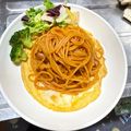 Rionaのおうち飯's cooksnap of when they made *卵とナポリタン*.