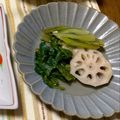 yesmama's cooksnap of when they made レンコンとターサイの塩ガーリック炒め.