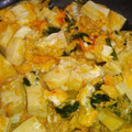 賄いのおばちゃん's cooksnap of when they made すき焼き風春菊と豆腐の卵とじ☆.