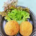 みっちゃん❇️68's cooksnap of when they made 里芋のしらす青のり入りコロッケ♬.