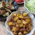 mikko6's cooksnap of when they made ＊お芋と大豆の胡麻がらめ＊作り置きにも♪.