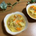 chi−ちゃん's cooksnap of when they made 残ったカレーでリメイクスープ.