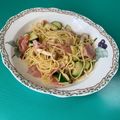 クックあさみちゃん's cooksnap of when they made ズッキーニとベーコンのペペロンチーノ.