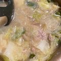 みゅう's cooksnap of when they made チンゲン菜と豚ひき肉の春雨ごま味噌スープ.