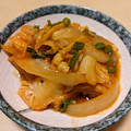 由芽15's cooksnap of when they made エビなし♪厚揚げと白菜のチリソース煮.