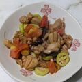 みさんがパパ's cooksnap of when they made きくらげとオクラで⁂スタミナ鶏もも肉炒め.