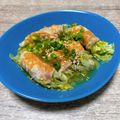 のんべぇヒロ's cooksnap of when they made レンジで簡単！絶品肉巻きレタス♪.