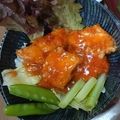 さがおり's cooksnap of when they made 簡単！ぷるぷる鶏むね肉のチリソース煮.