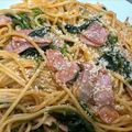 rido_musu's cooksnap of when they made 簡単‼ベーコンとほうれん草のナポリタン.