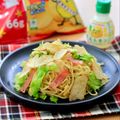 runa10's cooksnap of when they made ポテトチップス使用❝ろくちゃん焼きそば❞.