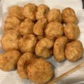 Blue's cooksnap of when they made 豆腐と鶏挽肉でフワフワ♡チキンナゲット.