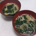 きらり流れ星's cooksnap of when they made えのき茸と小松菜の味噌汁.