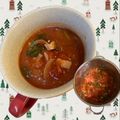 yu🐓's cooksnap of when they made 残ったセロリの葉で☆トマトスープ.