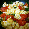 ふーあ's cooksnap of when they made 水菜とトマトのふわふわ卵炒め.