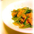 ♥ sora ♥'s cooksnap of when they made 小松菜と油あげの炒めもの♪.