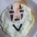 いーすけ☆'s cooksnap of when they made キャラ弁　カオナシ　(ジブリ).