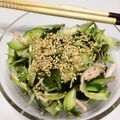 太郎と花子と私's cooksnap of when they made 絶品！わかめとハムのサラダ☆.