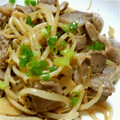 akomanman's cooksnap of when they made 砂肝とモヤシのおつまみ炒め.