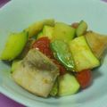 yumipandaa's cooksnap of when they made 最強トリオ！！！めかじきトマト茄子.