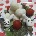 ゆみっち先生's cooksnap of when they made ☆うさぎさんこんにちは♪お月見サラダ☆.