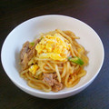 ♪珠香♪'s cooksnap of when they made 半熟たまごのせ♪ふっくら味しみ焼きうどん.