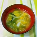 やゆみ's cooksnap of when they made カボチャと玉ねぎのみそ汁　.