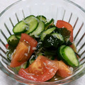 cuu1's cooksnap of when they made わかめときゅうりの酢の物＆トマト♪.