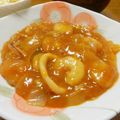 takaone's cooksnap of when they made えびとイカのチリソース.
