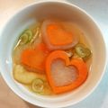 annnnn's cooksnap of when they made ラブリー♡クッキー型で紅白の煮物.