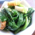 tomokoshiawase's cooksnap of when they made ニラとちくわのからしあえ.