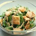 勇気凛りん岸田夕子's cooksnap of when they made 水菜＆お揚げのサラダ☆胡麻マヨソース.