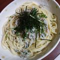かなくんママ☆ミ's cooksnap of when they made 簡単☆梅しそおじゃこの冷製スパゲティ.