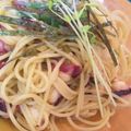 春音♪'s cooksnap of when they made 蛸の山葵パスタ.