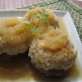 きゅうりのぬかづけ's cooksnap of when they made さぶ餅さんのみぞれ煮で♔しいたけの肉詰め.
