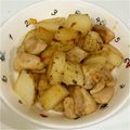 ウフィンクス's cooksnap of when they made ☆簡単☆シンプル☆長芋と鶏モモの炒め物.