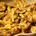 BiwacoJune's cooksnap of when they made 牛肉こま切れ270ｇ☆肉そぼろ風卵とじ.