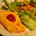ＷａＴヒロコロ's cooksnap of when they made 【簡単】ハムチーズオムレツ.