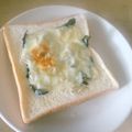 けんけんち's cooksnap of when they made 朝食に！じゃこのりトースト.